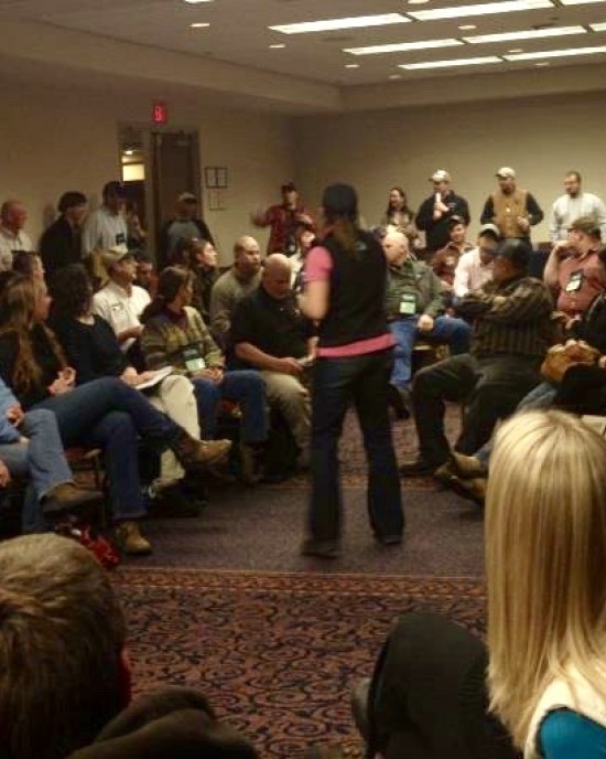 Leading a Round Table Discussion at the International Hoof Care Summit 2015.